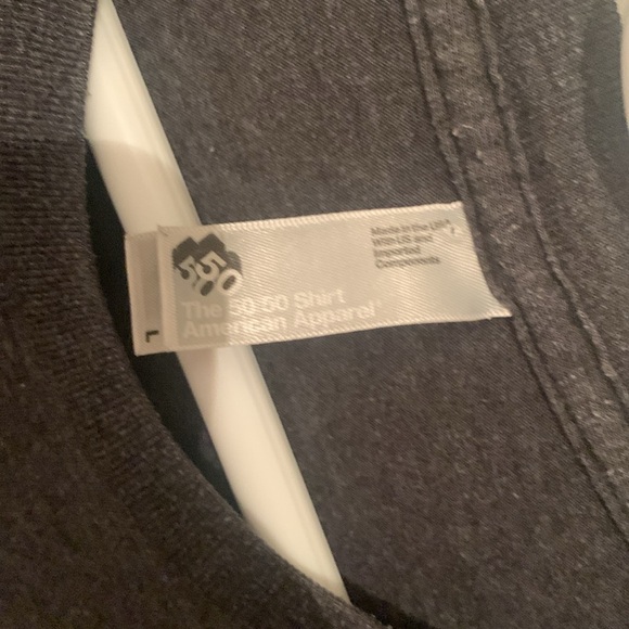 Nice Puffin Bird Newfoundland Oxford Grey 50/50 American Apparel Tshirt SZ L - Picture 3 of 5